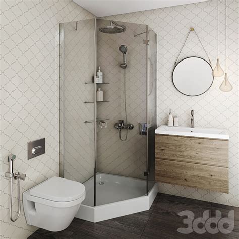 set bathroom 3 - Душевая кабина - 3D модель