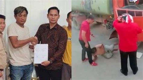 Tampang Daniel Ajudan Bupati Kutai Barat Tendang Wajah Sopir Truk