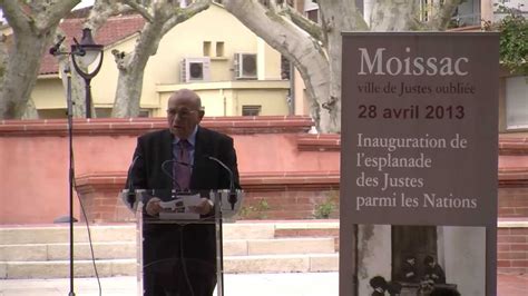 Inauguration de l esplanade des Justes parmi les Nations à Moissac le