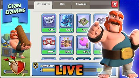 Coc Live Clan Games Clash Of Clans Live Coc Live YouTube