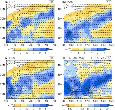 Climatological Pentad 850 Hpa Winds M S⁻¹ Vectors 19612014 And