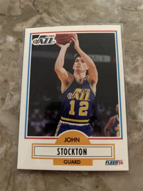 Carte Basket Ball John Stockton Fleer Nba Utah Jazz Hof L Gende