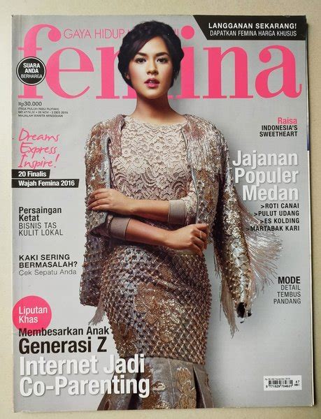 Jual Majalah Femina November Cover Raisa Di Lapak Hermawan