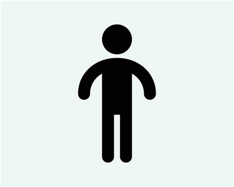 Stick Figure Icon Man Boy Male Person People User Stand Standing Pose ...