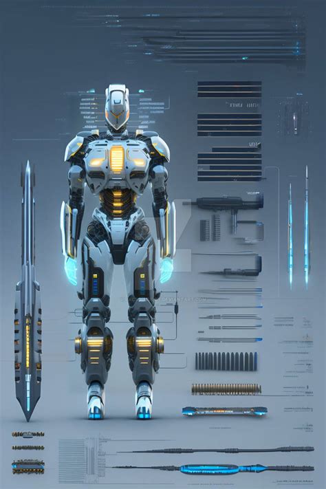 Detailed Schematics Of A Robot Cyborg Ssr 333 Wa By Racso Murat On