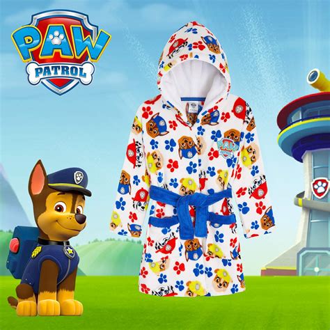 Paw Patrol Robe De Chambre Enfant De La Pat Patrouille Peignoir En