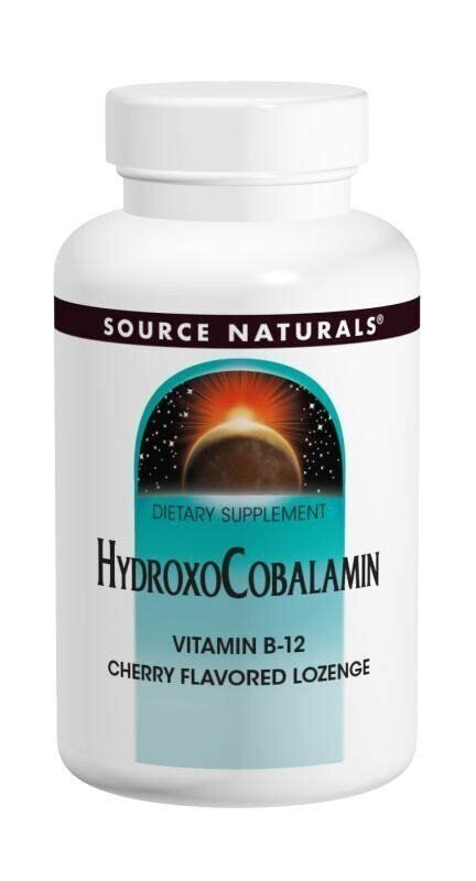 Source Naturals Hydroxocobalamin 1 Mg Cherry 60 Lozenge For Sale Online