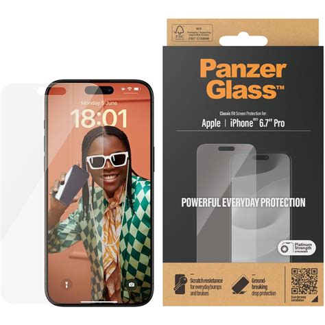 PanzerGlass Classic Fit Apple IPhone 15 Pro Max Glazen