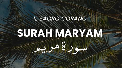 Surah Maryam Tariq Mohammed Bellissima Recitazione Del Corano