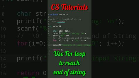 Program To Find Length Of String C Programming Shorts Cstutorials