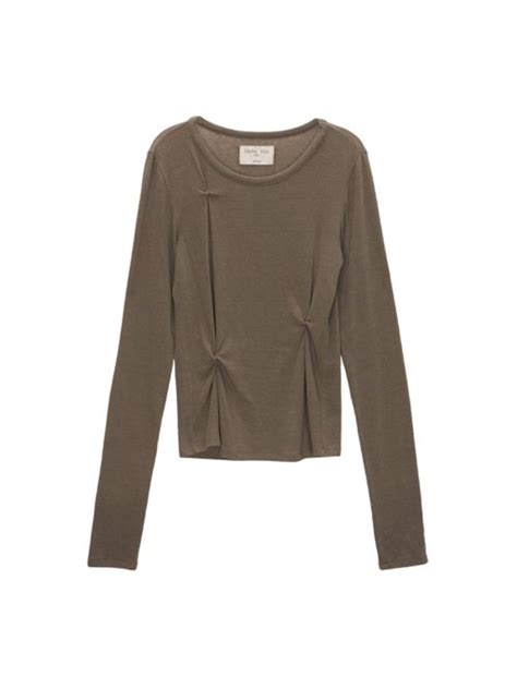 MUSINSA MATIN KIM PINCHED SLIM TOP IN KHAKI