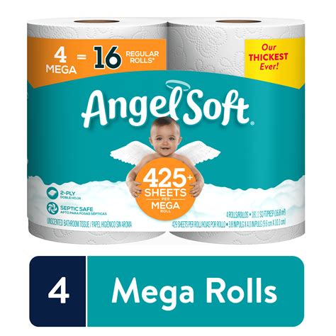 Angel Soft Toilet Paper 4 Mega Rolls 16 Regular Nepal Ubuy