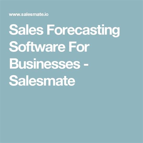 Sales Forecasting Software For Businesses Salesmate Forecast