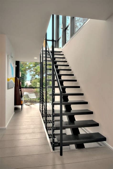 Modern Home with Staircase to Second Floor | Stairs window design from ...