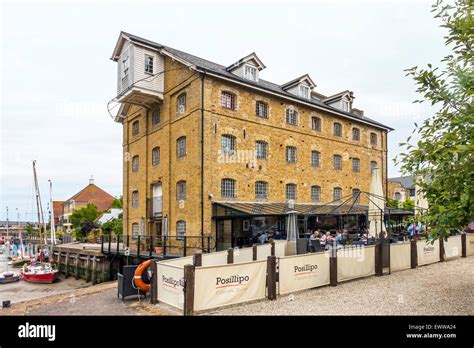 Faversham Creek Posillipo Italian Restaurant Kent England Stock Photo