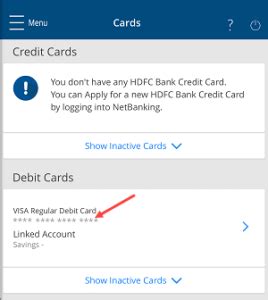 Activate HDFC Debit Card For Online International Payments