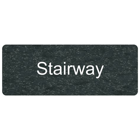 Stairway Engraved Sign Egre 575 Whtonchmrbl Wayfinding Stairs