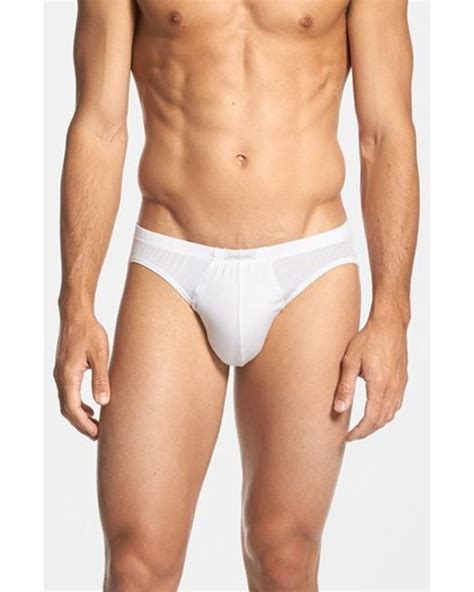 Calvin Klein U5552 Micromodal Bikini Briefs In White For Men Save