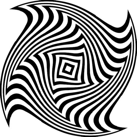 Premium Vector | Black and white spiral optical illusion