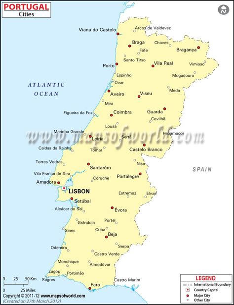 Portugal Map With Cities - Living Room Design 2020