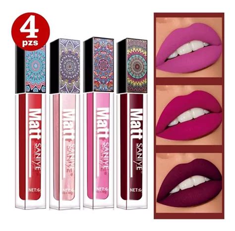 4pz Labial Líquido Matte Saniye Lipgloss Larga Duración Meses sin