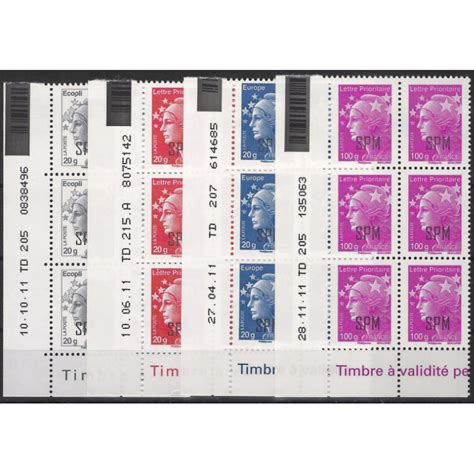 Timbres De Saint Pierre Et Miquelon N En Bloc De Coins