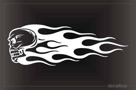 Flame Skull Decal