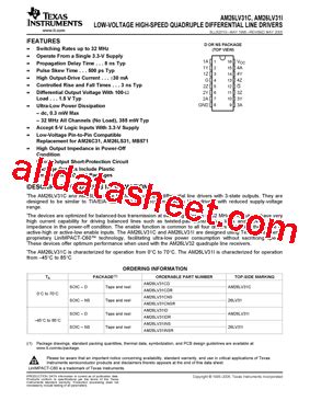 AM26LV31CD 데이터시트 PDF Texas Instruments