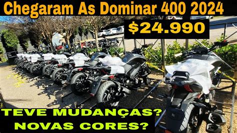 Chegaram as Dominar 400 2024 da Bajaj teve mudanças Novidades Novas