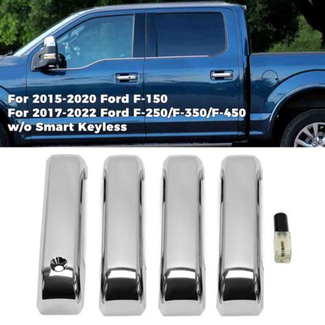 For 2017 2022 Ford F250 F350 F450 Chrome 4pcs Exterior Door Handle Covers Trim Ebay