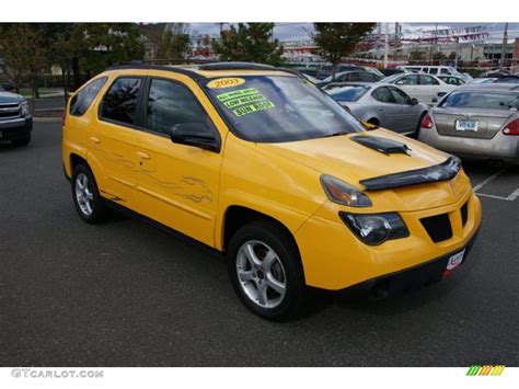 Aztek Yellow 2003 Pontiac Aztek AWD Exterior Photo #38618318 | GTCarLot.com