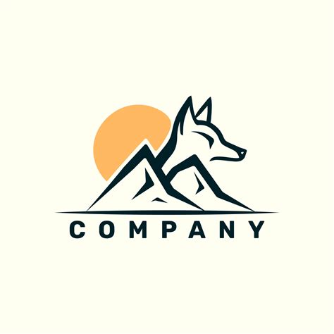 Mountain fox logo illustration design, vintage, vector 23370282 Vector ...