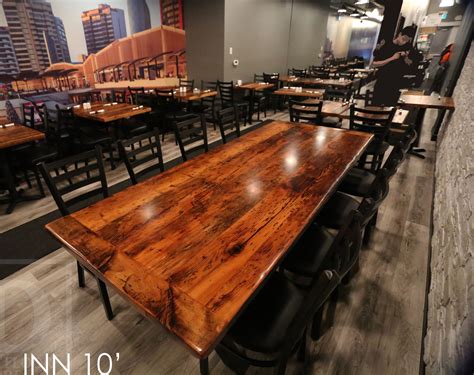 Reclaimed Wood Restaurant Table In Toronto Reclaimed Hemlock