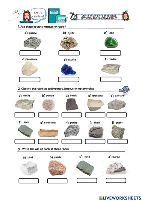 What S The Difference Between Rocks And Minerals Interactive Worksheet