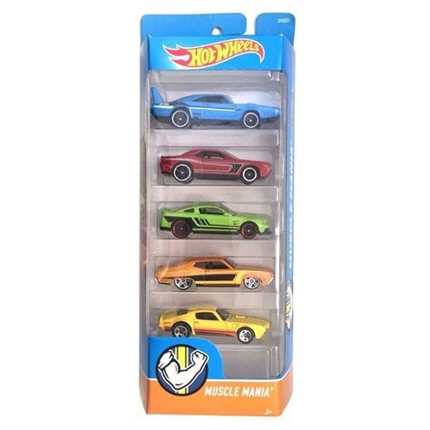 Carrinho Hot Wheels Set 5 Carros Muscle Mania DVG01 Mattel