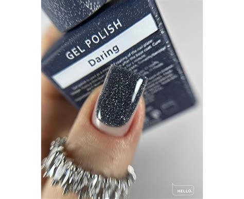 ᐉ HELLO. Reflective Gel Polish, DARING, 15 ml, гель-лак, темно-синій зі ...