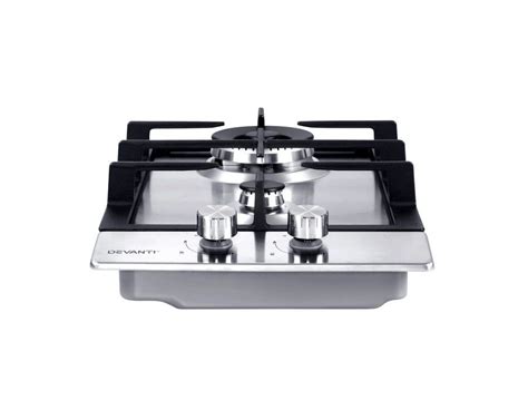 Buy Cooktop Hot Plate Cooker 2 Burner 30cm Gas NG LPG Silver A27613 30 Mega Saver Shop