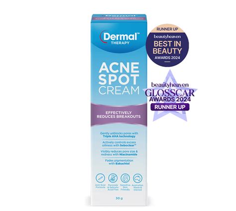 acne spot cream overnight acne treatment dermal therapy nz