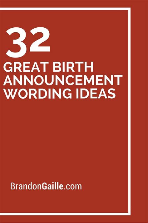 32 Great Birth Announcement Wording Ideas | Birth announcement wording ...