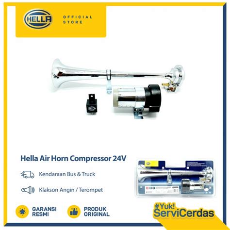 Jual Klakson Mobil HELLA Klakson Air Horn Compressor 24V Shopee Indonesia