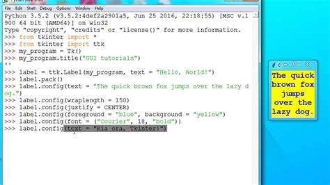 Introduction And Creating Label Python For Gui Using Tkinter In Hot