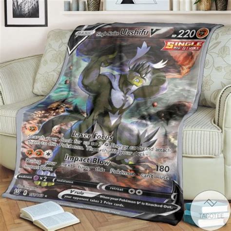 Anime Pokemon Single Strike Urshifu V Battle Styles Custom Blanket