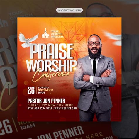 Premium Psd Psd Church Worship Flyer Instagram Social Media Post And Web Banner