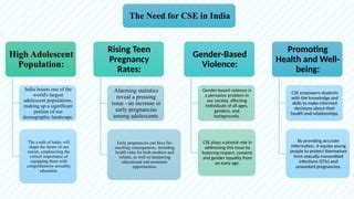Comprehensive Sex Education In India And Its Significance PPTX