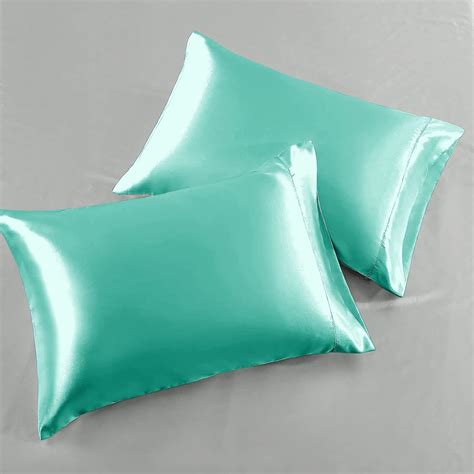 Silky Satin Pillowcase Set Of 2 Standard Size Long Staple Soft And Silk Pillowcase