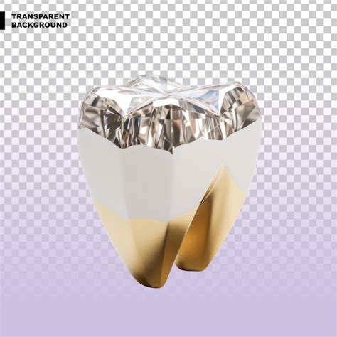 Premium PSD Shiny Tooth Isolated On Transparent Background