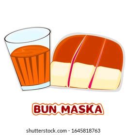 Bun Maska Tea Indian Mumbai Street Stock Vector (Royalty Free ...