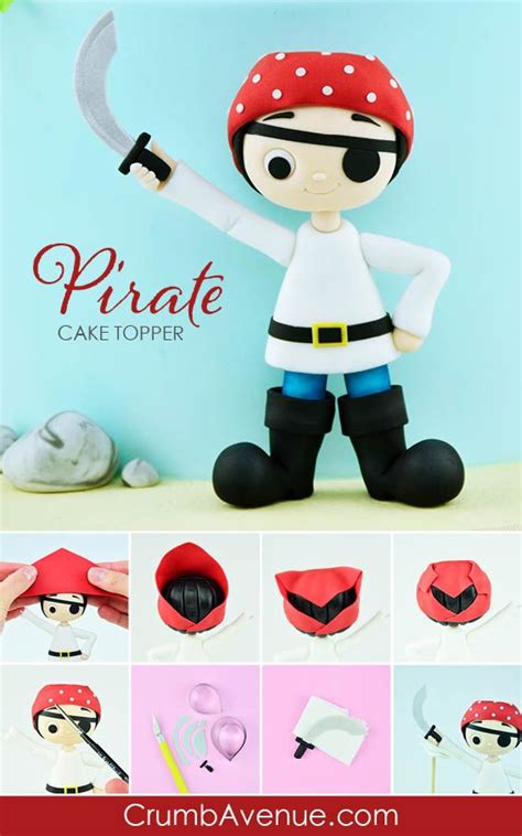 Pirate Cake Topper Tutorial With Templates Cake Topper Tutorial