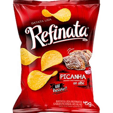 Batata Frita Lisa Picanha Alho Refinata Pacote 45g BIG BOX 413 Sul