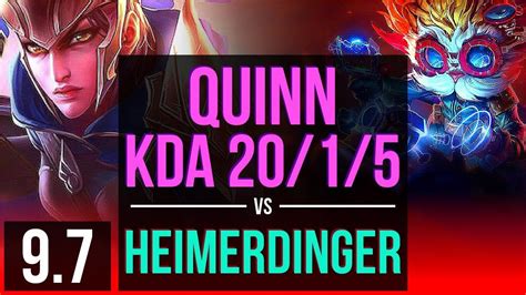 Quinn Vs Heimerdinger Top Kda Games Solo Kills